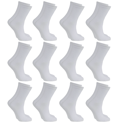 12x Pairs SCHOOL SOCKS Plain Cotton Rich Girls Boys School Uniform BULK