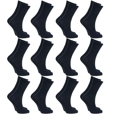 12x Pairs SCHOOL SOCKS Plain Cotton Rich Girls Boys School Uniform BULK Payday Deals