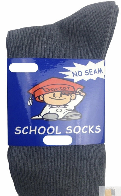 12x Pairs SCHOOL SOCKS Plain Cotton Rich Girls Boys School Uniform BULK Payday Deals