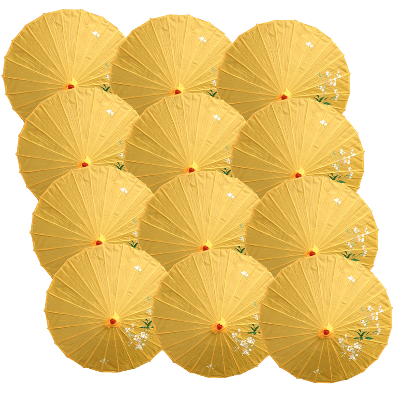 12x PARASOL UMBRELLA Chinese Japanese Bamboo Flower Pattern 80cm Large BULK Payday Deals