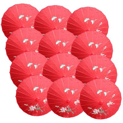 12x PARASOL UMBRELLA Chinese Japanese Bamboo Flower Pattern 80cm Large BULK Payday Deals