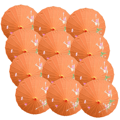 12x PARASOL UMBRELLA Chinese Japanese Bamboo Flower Pattern 80cm Large BULK Payday Deals