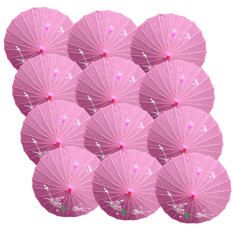 12x PARASOL UMBRELLA Chinese Japanese Bamboo Flower Pattern 80cm Large BULK Payday Deals