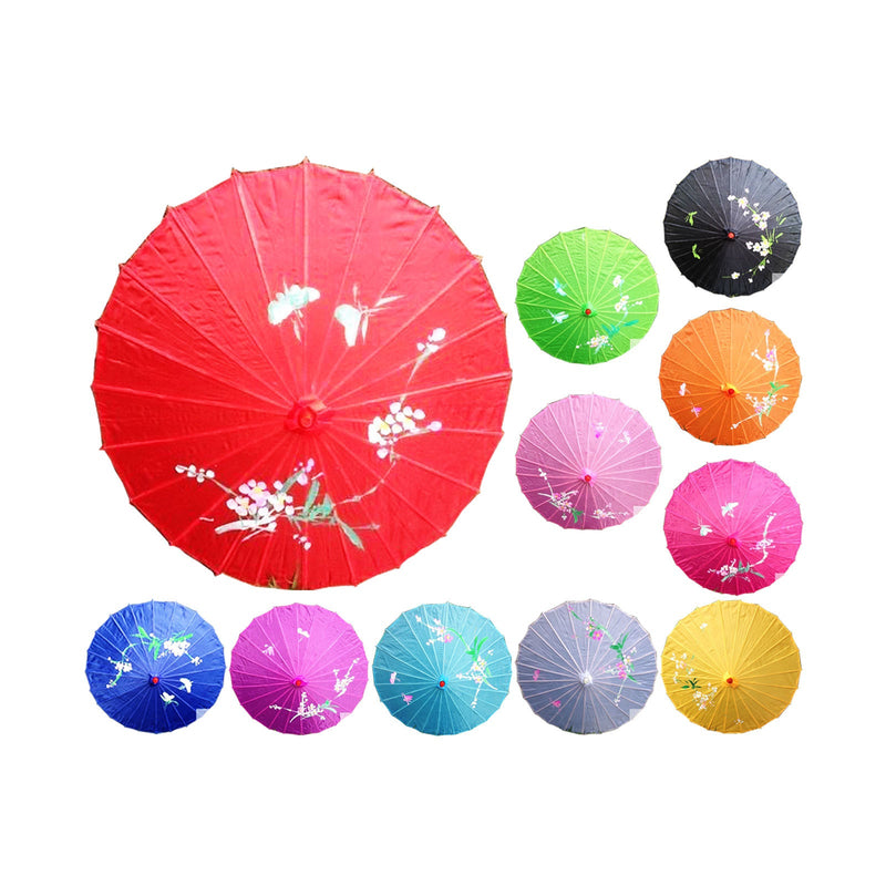 12x PARASOL UMBRELLA Chinese Japanese Bamboo Flower Pattern 80cm Large BULK Payday Deals