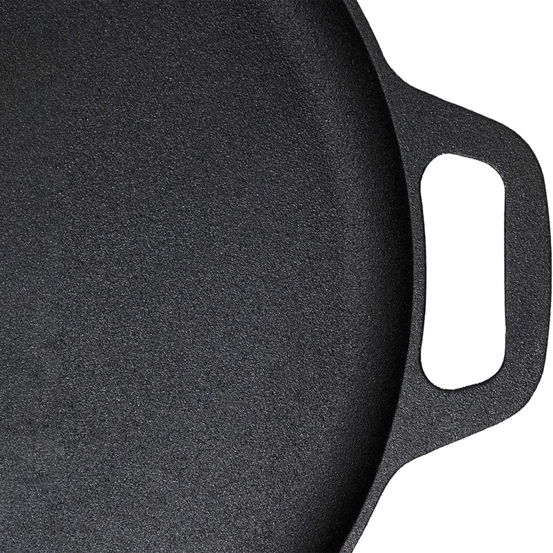 13.5" 35cm Pre-Seasoned Cast Iron Pizza Baking Pan Cooking Griddle Stove Oven Grill Campfire Payday Deals