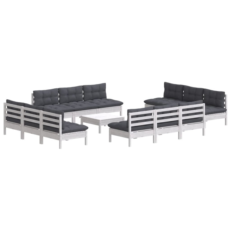 13 Piece Garden Lounge Set with Anthracite Cushions Pinewood Payday Deals