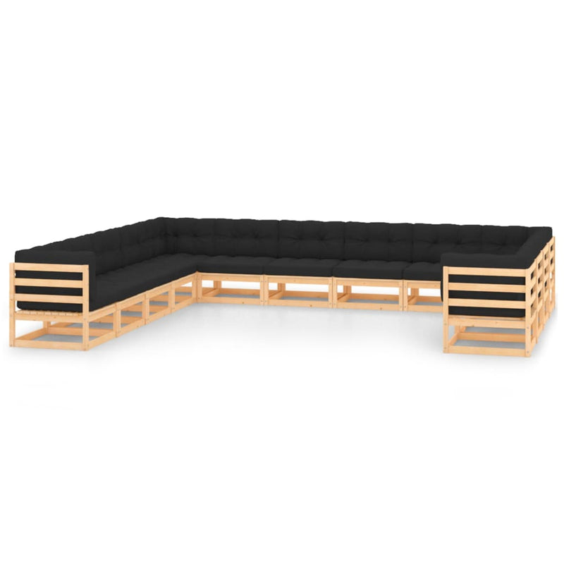 13 Piece Garden Lounge Set with Anthracite Cushions Pinewood Payday Deals