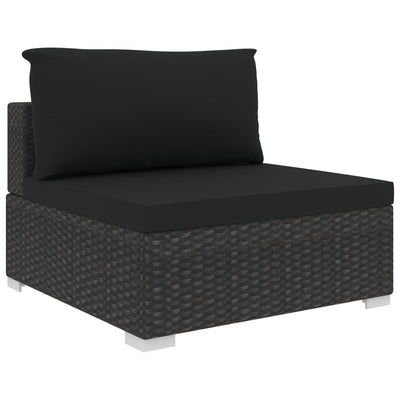 13 Piece Garden Lounge Set with Cushions Poly Rattan Black Payday Deals