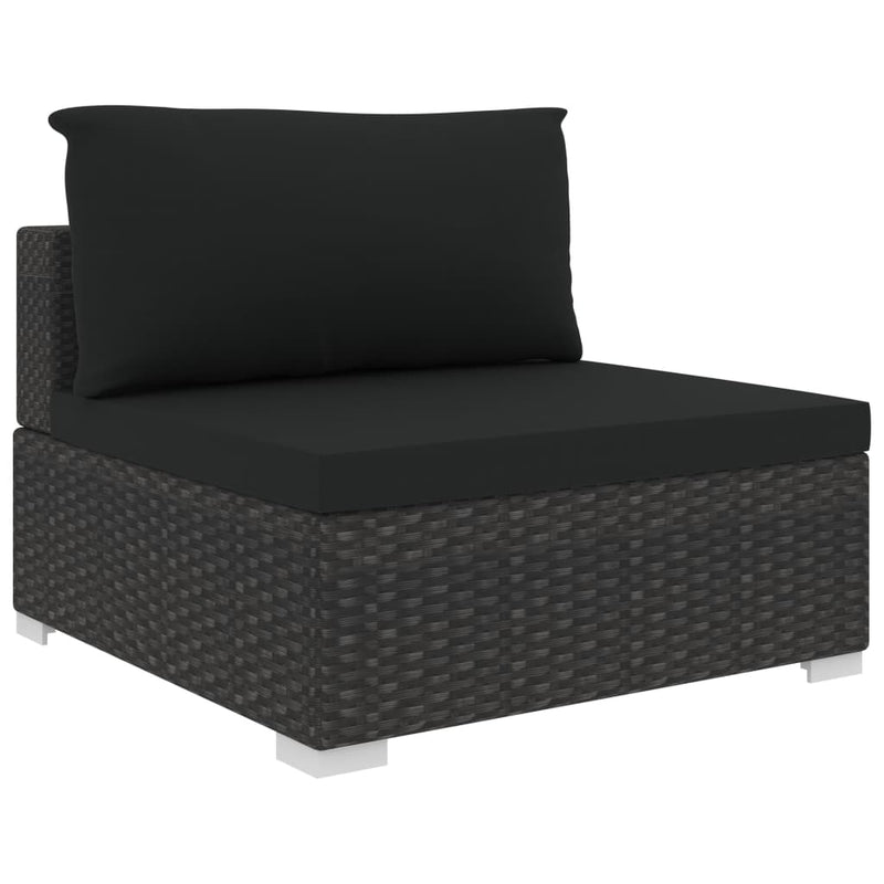 13 Piece Garden Lounge Set with Cushions Poly Rattan Black Payday Deals