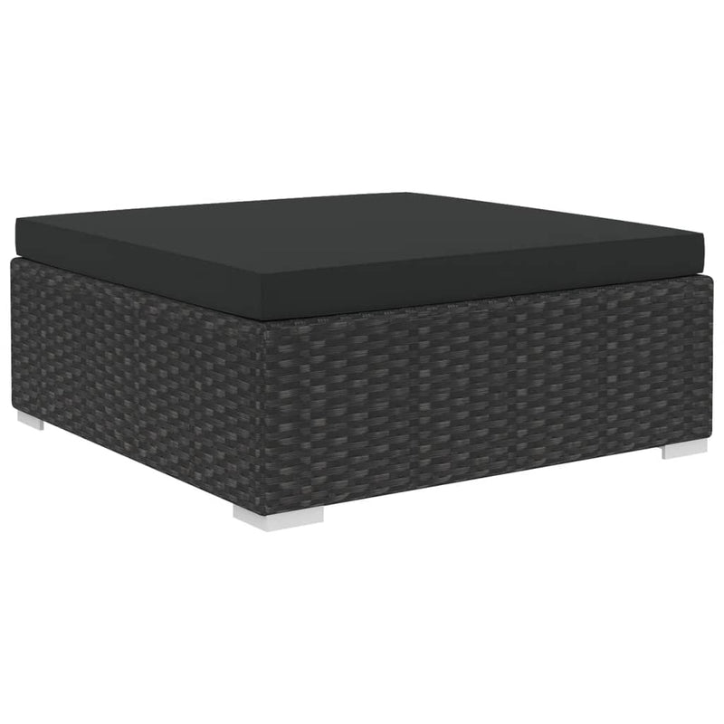 13 Piece Garden Lounge Set with Cushions Poly Rattan Black Payday Deals