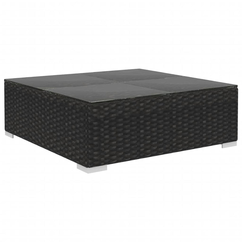 13 Piece Garden Lounge Set with Cushions Poly Rattan Black Payday Deals