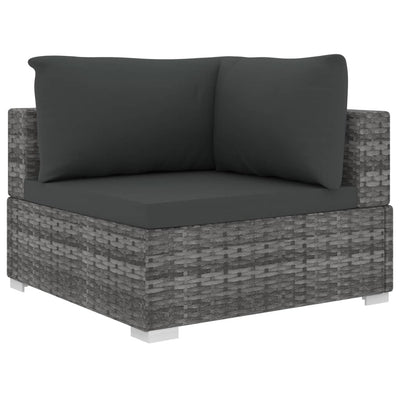 13 Piece Garden Lounge Set with Cushions Poly Rattan Grey Payday Deals