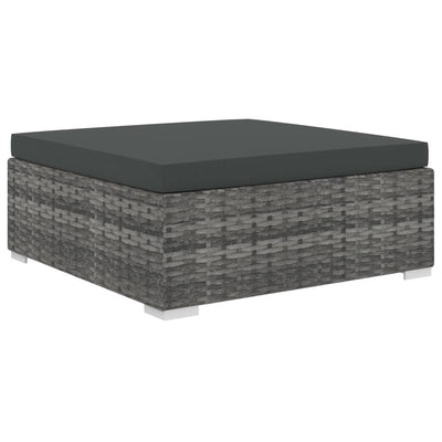 13 Piece Garden Lounge Set with Cushions Poly Rattan Grey Payday Deals