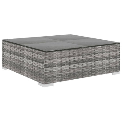 13 Piece Garden Lounge Set with Cushions Poly Rattan Grey Payday Deals