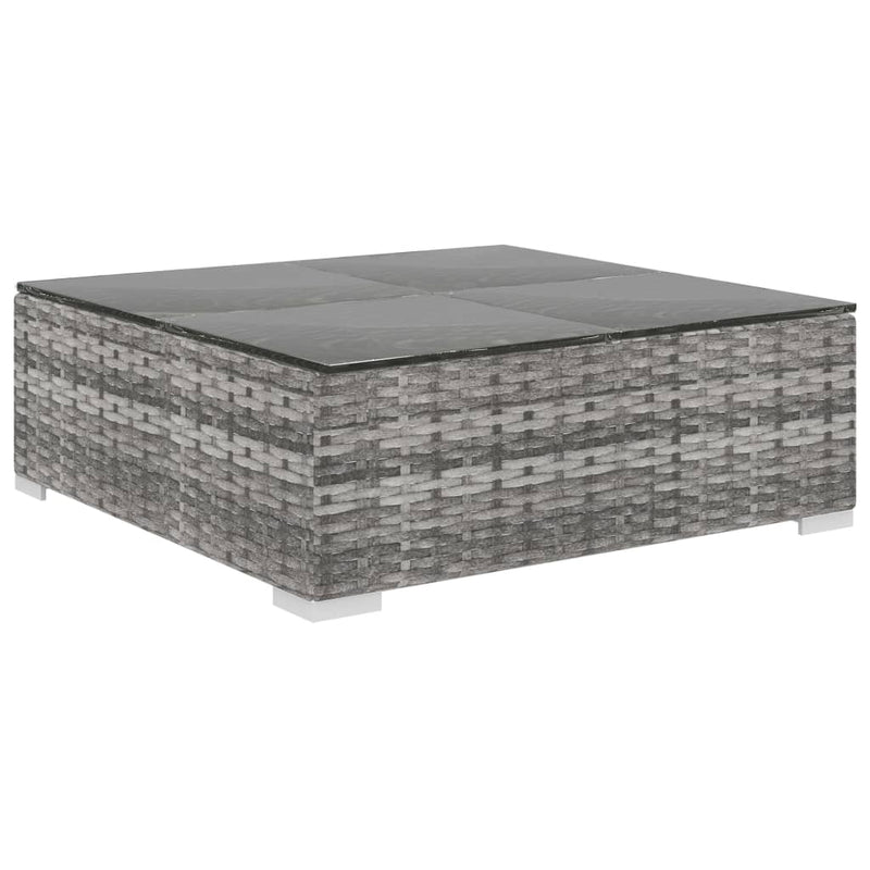 13 Piece Garden Lounge Set with Cushions Poly Rattan Grey Payday Deals