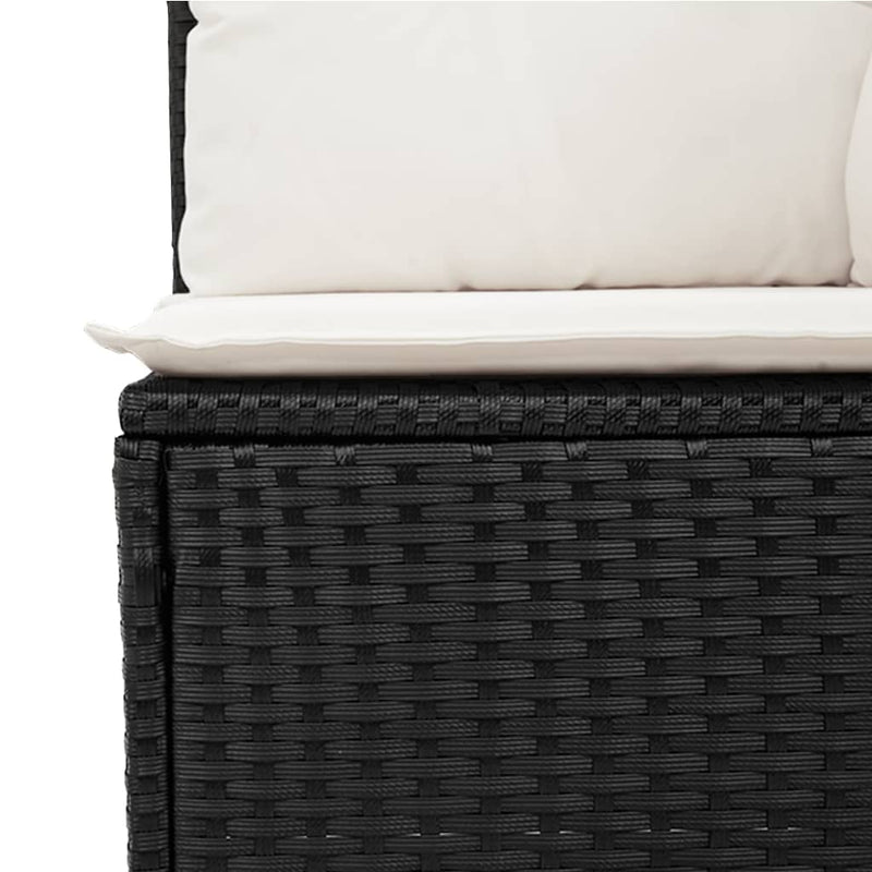 13 Piece Garden Sofa Set with Cushions Black Poly Rattan Payday Deals