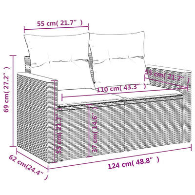 13 Piece Garden Sofa Set with Cushions Black Poly Rattan Payday Deals