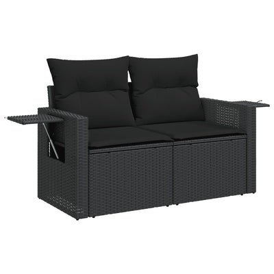 13 Piece Garden Sofa Set with Cushions Black Poly Rattan Payday Deals