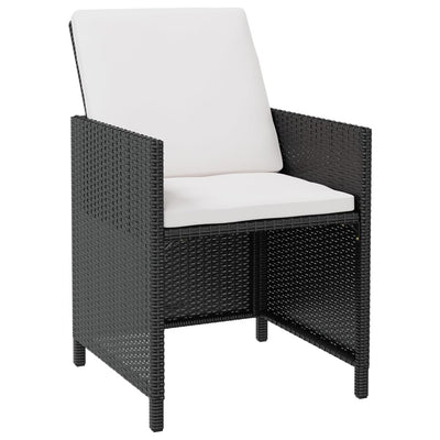 13 Piece Outdoor Dining Set Poly Rattan and Acacia Wood Black Payday Deals
