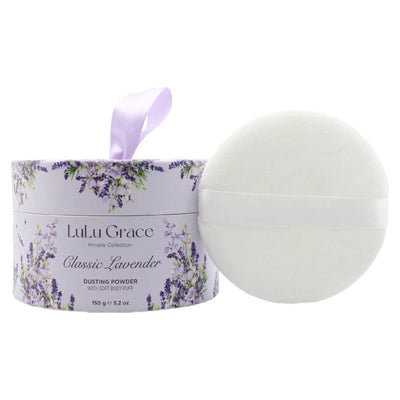 Lulu Grace 150gm Classic Lavender Dusting Powder with Puffer (Talc Free)