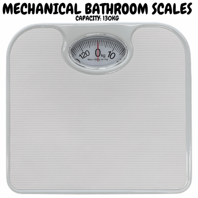 130kg Mechanical Bathroom Scales Weight Checker Kilo Kg Kilograms - White Payday Deals