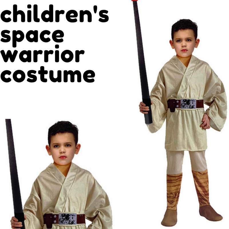 Childrens Space Warrior Costume Jedi Party Master Boys Kids