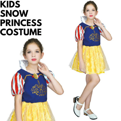 Kids Girls Snow White Princess Costume Childrens Book Week Halloween Cosplay