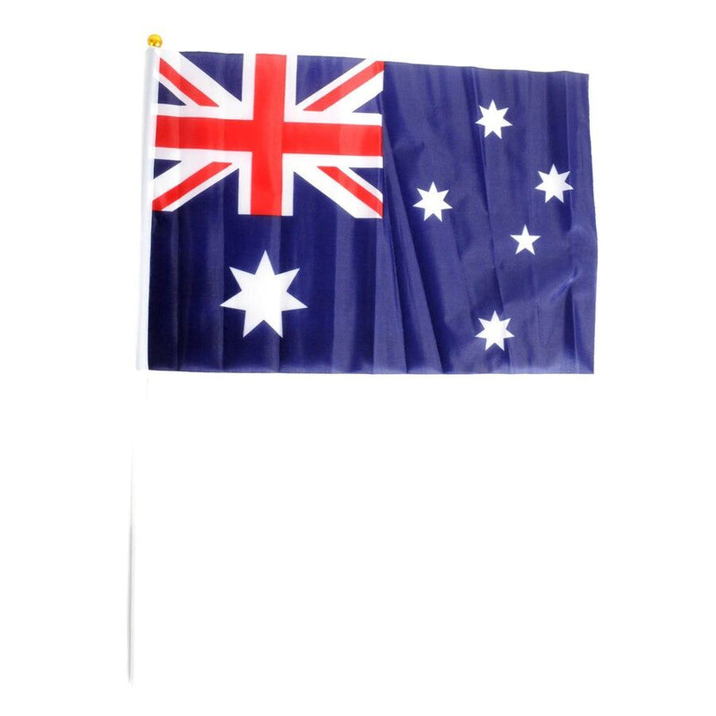 12x Aussie Hand Flag 29x44cm – Australia  Day Flag for Celebrations & Sports Events