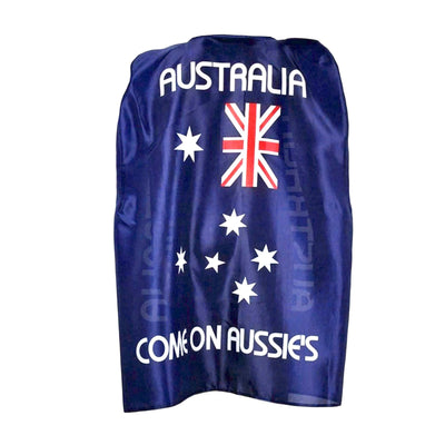 AUSTRALIAN FLAG CAPE Aussie Australia Day Open Wrap Costume