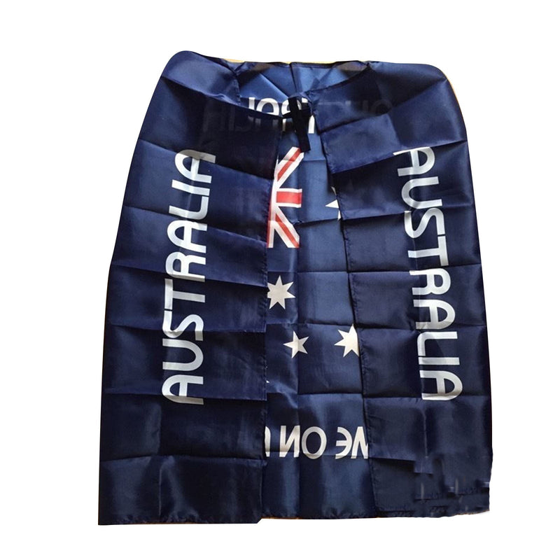 AUSTRALIAN FLAG CAPE Aussie Australia Day Open Wrap Costume
