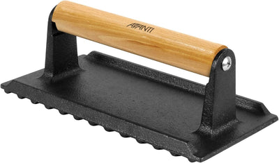 Avanti Cast Iron Rectangular Meat Press Burger BBQ Tool