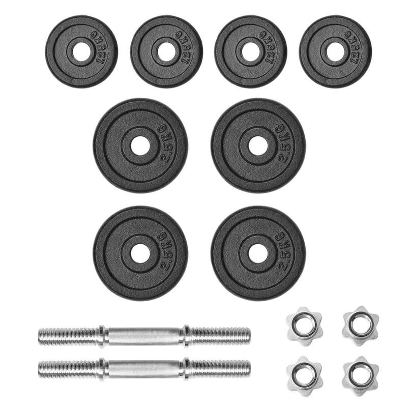 14 Piece Dumbbell Set 20 kg Cast Iron Payday Deals