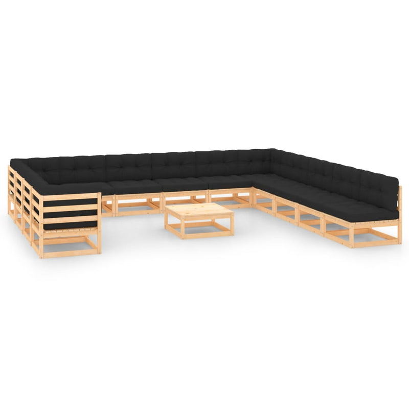 14 Piece Garden Lounge Set with Anthracite Cushions Pinewood Payday Deals