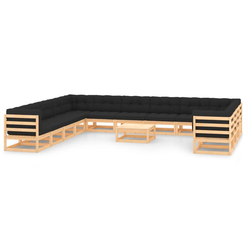 14 Piece Garden Lounge Set with Anthracite Cushions Pinewood Payday Deals