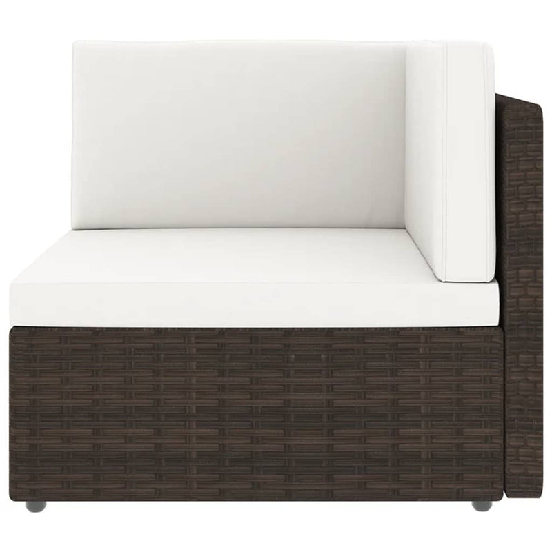 14 Piece Garden Lounge Set with Cushions Brown Poly Rattan Payday Deals