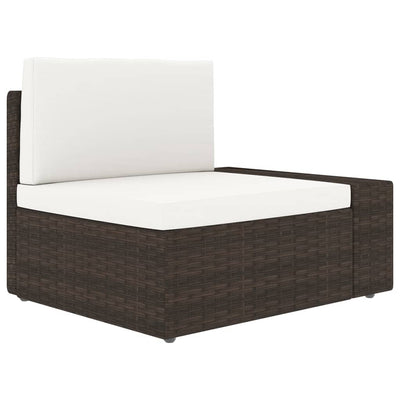 14 Piece Garden Lounge Set with Cushions Brown Poly Rattan Payday Deals