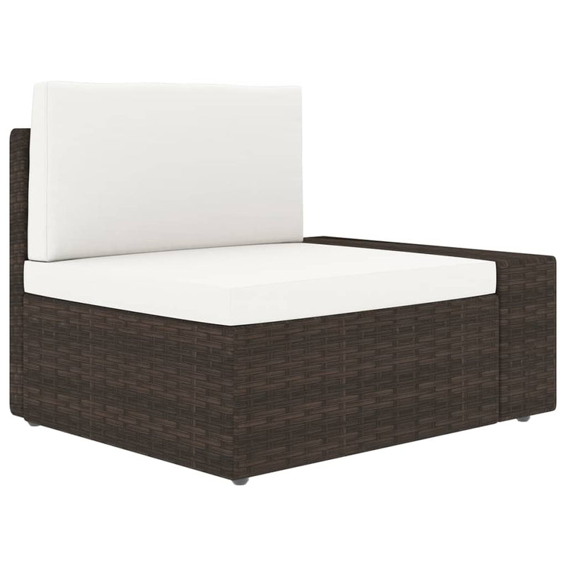 14 Piece Garden Lounge Set with Cushions Brown Poly Rattan Payday Deals