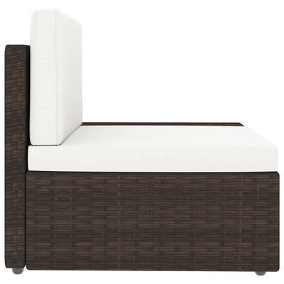 14 Piece Garden Lounge Set with Cushions Brown Poly Rattan Payday Deals