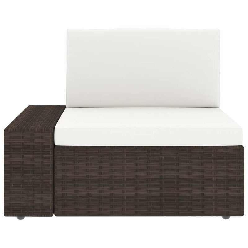 14 Piece Garden Lounge Set with Cushions Brown Poly Rattan Payday Deals