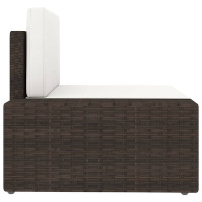14 Piece Garden Lounge Set with Cushions Brown Poly Rattan Payday Deals