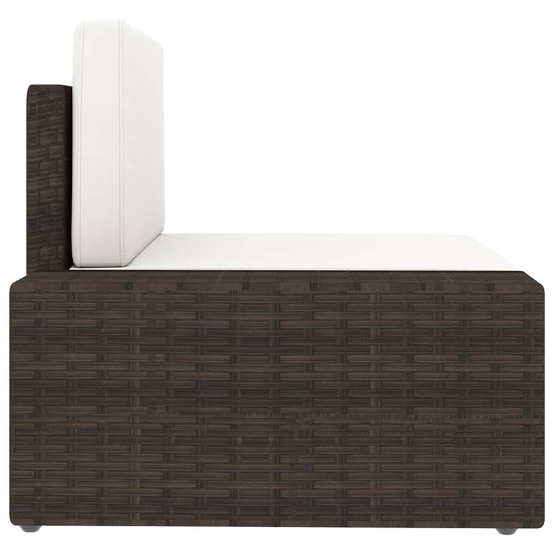14 Piece Garden Lounge Set with Cushions Brown Poly Rattan Payday Deals