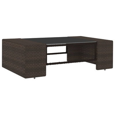 14 Piece Garden Lounge Set with Cushions Brown Poly Rattan Payday Deals