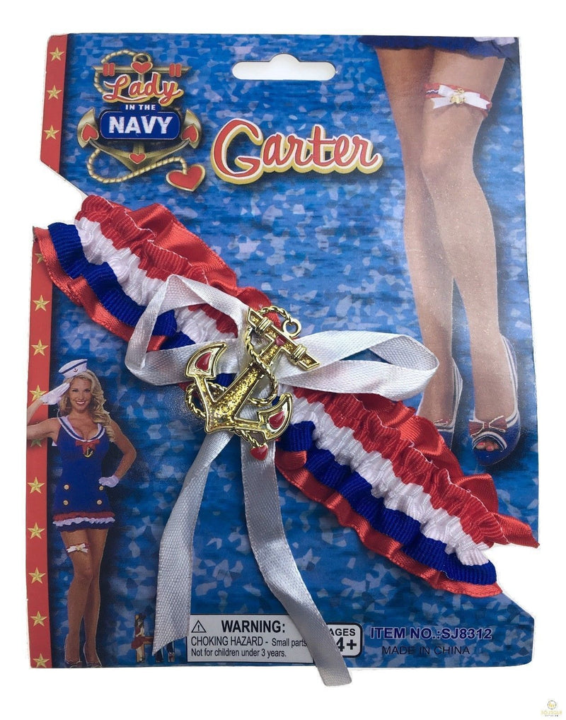 Ladies Navy Sailors Garter Party Costume Wedding Thigh Band Halloween Sailor