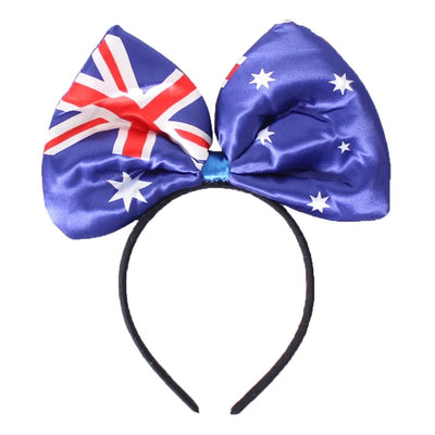 Australian Flag Bow Headband – Festive Australia Day Accessory