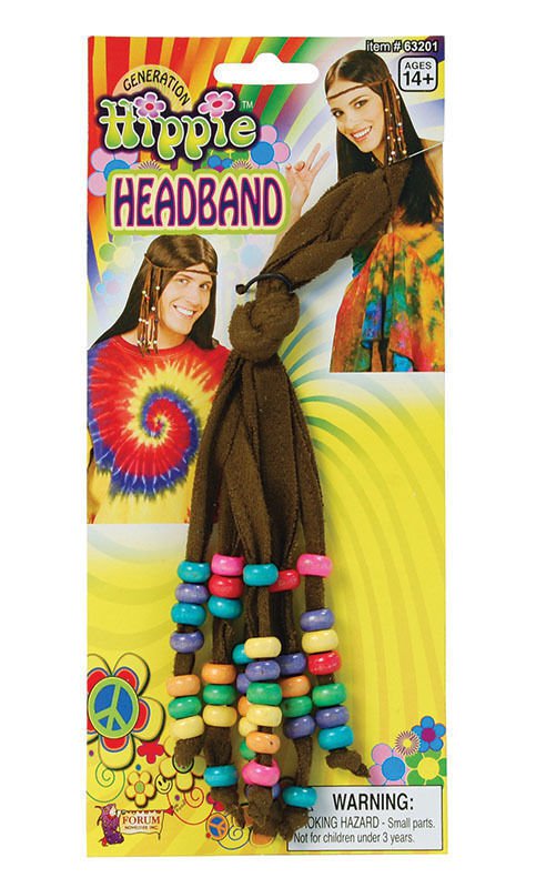 HIPPIE HEADBAND with Beads Hippy Love 60&