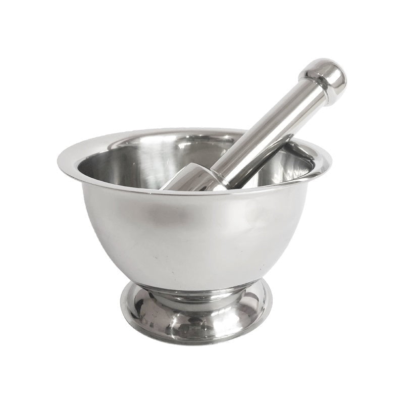 14cm Stainless Steel Mortar And Pestle Set Garlic Crusher Spices Herbs Grinder Payday Deals