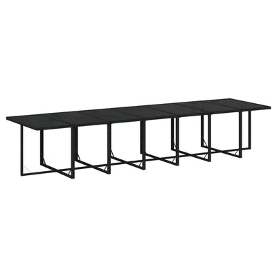 15 Piece Garden Dining Set with Cushions Poly Rattan Black Payday Deals