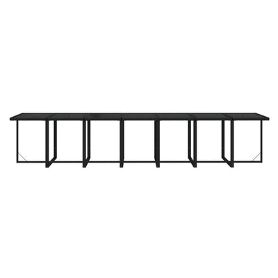 15 Piece Garden Dining Set with Cushions Poly Rattan Black Payday Deals