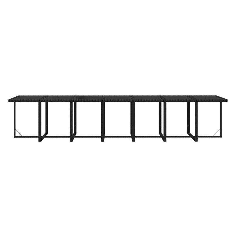 15 Piece Garden Dining Set with Cushions Poly Rattan Black Payday Deals