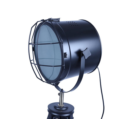 158cm Nautical Tripod Floor Lamp w Matte Black Lamp Head Searchlight Spot Light Payday Deals